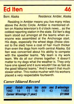 1992 MotorArt Iditarod Sled Dog Race #46 Ed Iten Back